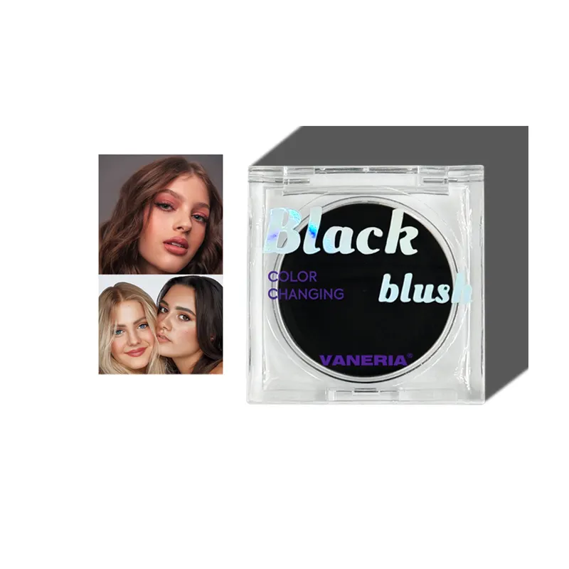 Black Color Changing Blush Instant Perfect Shade Private Label Custom Natural Shine Cream Make Up Blush