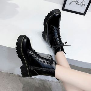 Stivali da <span class=keywords><strong>Donna</strong></span> con Suola Spessa e Caviglia Alta, Stile Punk Classico, Allacciatura alla Moda, Vendita Diretta dalla Fabbrica - Product Image 3