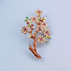 Elegante Broche de Flor con Diseño de Ciruelo y Ramas, Accesorio de Moda para Ropa Femenina, Broche Novedoso para Damas - Product Image 3