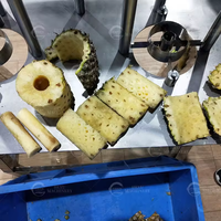 Automatische Ananas Dunschiller Ananas Peeling Coring Snijden Verwerking Scheidingsmachine