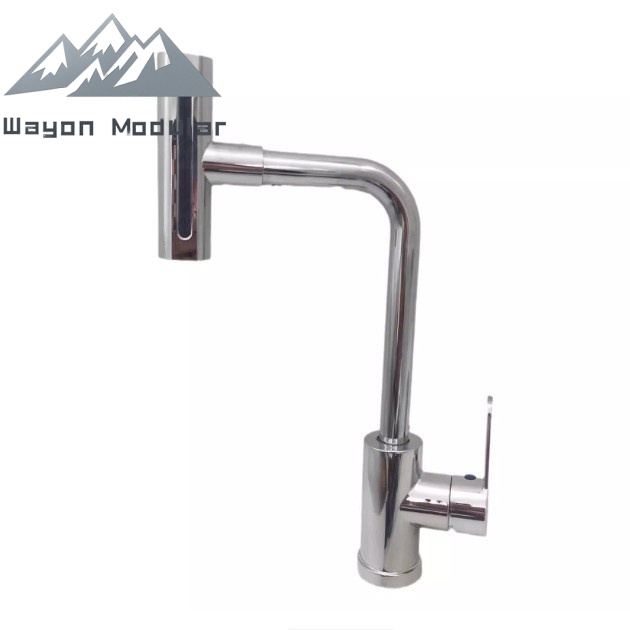 Robinet de bassin à légumes de pluie volante en argent brillant, sans conduite d'eau