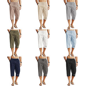 <span class=keywords><strong>Pantalon</strong></span> d'été et d'automne à logo personnalisé <span class=keywords><strong>pantalon</strong></span> ample en <span class=keywords><strong>lin</strong></span> avec 2 poches latérales profondes <span class=keywords><strong>pantalon</strong></span> à taille élastique pour hommes 100 <span class=keywords><strong>pantalon</strong></span> court en <span class=keywords><strong>lin</strong></span> et coton - Product Image 5