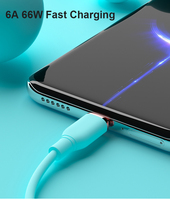 Câble de données USB Type C en silicone liquide 60W, transfert de données et synchronisation, câble USB C vers USBC, compatible Android
