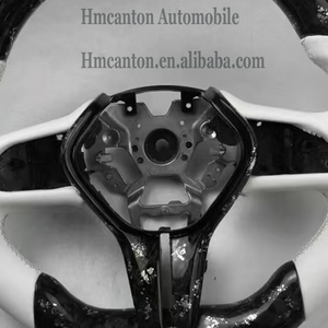 พวงมาลัยหนังเรียบแบบคาร์บอนไฟเบอร์เย็บด้ายสีเทา รุ่นยอดนิยมสำหรับรถยนต์อินฟินิตี้ คิว50 - Product Image 5