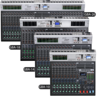 Console de mixage audio GBA Series 99DSP avec effets, 8/12/16/24 canaux mono/stéréo 2 canaux/MP3/Bluetooth/alimentation fantôme 48V