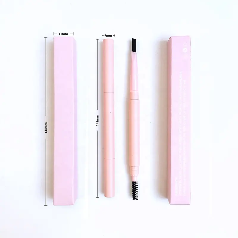 Набор ручек для макияжа бровей, розовый карандаш для бровей с вашим собственным логотипом