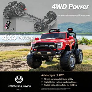 Voiture électrique tout-terrain pour enfants 4x4 télécommandée, véhicule à batterie avec fonction balançoire, voiture <span class=keywords><strong>jouet</strong></span> pour enfants à siège. - Product Image 5