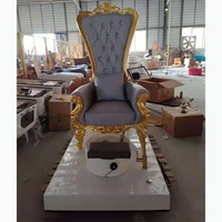 Obei — chaise de luxe pour Salon de manucure, fauteuil de Spa de pédicure, à dossier haut, doré, avec Jet, usine Offre Spéciale
