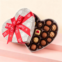 Individuelle Edle Schokoladen-Dessert-Geschenkverpackung Herzförmige Kartonbox mit Zwei Preisanzeigen für Partys und Hochzeiten