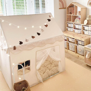 Grote Indoor Speeltent Voor Kinderen Knuffel Prinses Kasteel Met Raam Gemaakt Van Polyester - Product Image 6