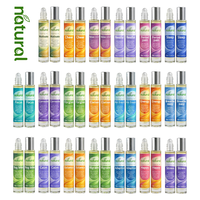 Parfum Roll-on aux Huiles Essentielles Aromatiques Naturelles Menthe Poivrée Rose Lavande