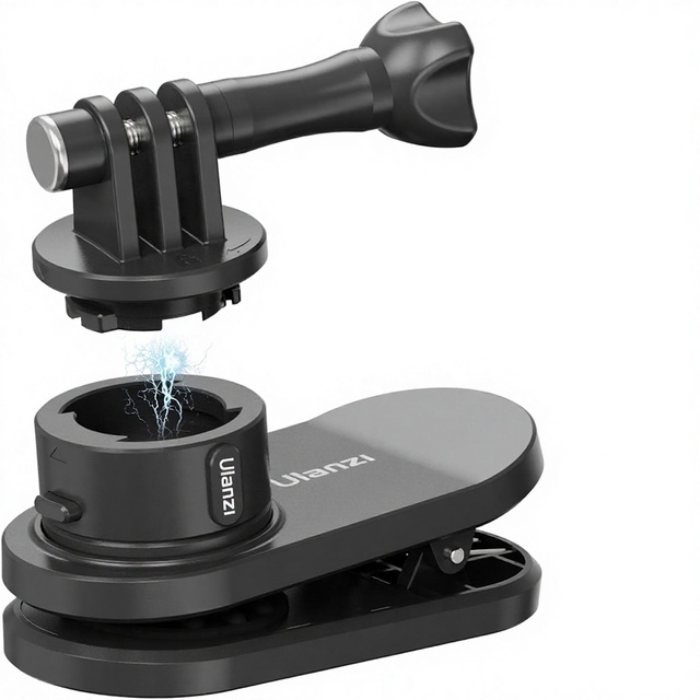 ULANZI Backpack Mount Action Camera Go Quick II Magnetic Suction Clip Clamp Mount Quick Release Shoulder Strap Holder Max Hero
