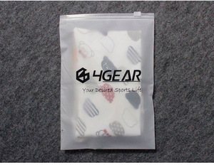 Custom Logo Printing <b>Slide</b> Matte/ Frosted Biodegradable Zipper <b>Plastic</b> Bag Clear Clothing Tshirt Poly Zip Bag With Own Logo - Product Image 3