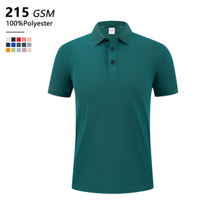Polo 100% in poliestere 215gsm di alta qualità con colletto a righe con Logo personalizzato Slim Fit All Size - Product Image 1