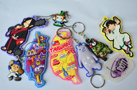 Personnalisé pas cher PVC souple porte-clés dessin animé personnalisé 2D/3D personnage caoutchouc porte-clés joueur de Football