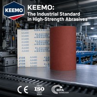 Rouleau de toile abrasive en oxyde d'aluminium KEEMO TJ135 AA400, électro-revêtu pour usage industriel, polissage, prix de gros usine