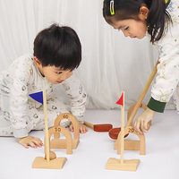 Ensemble de mini-golf arc-en-ciel en bois, jeu d'équilibre, jouet éducatif Montessori pour enfants de 3 à 6 ans, intérieur et extérieur