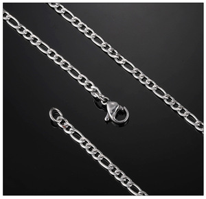 Cadena de Oro Chapado de 3 mm, 18, 20, 22, 24 Pulgadas, Estilo Hip <span class=keywords><strong>Hop</strong></span>, Collar de Cadena Figaro de Acero Inoxidable para Hombre y Mujer - Product Image 5