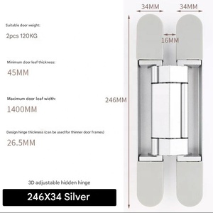 บานพับประตูพับได้พร้อมตลับลูกปืนสำหรับหมุนขอบโค้งสองพับสำหรับสวิง - Product Image 4