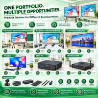 Layar TV Sentuh Amdox 40 Titik, Papan Tulis Interaktif 4k Smart Board DLED Quad-core untuk Kantor, Ruang Kelas, dan Siswa
