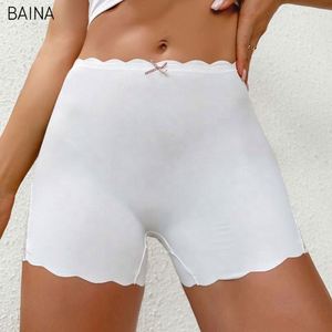 2025 Bragas de seda helada sin marcas, tipo bóxer de encaje antideslizante con entrepierna de algodón, pantalones de seguridad de cuatro esquinas para mujer - Product Image 4