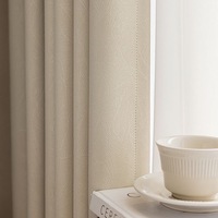 Rideaux occultants de luxe DaiRui en chenille polyester, motif jacquard plumes, draperies texturées pour hôtel, chambre et salon