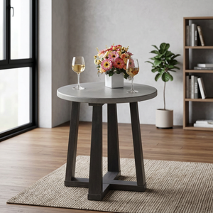Handmade Eco-Friendly Modern Minimalist <b>Foldable</b> Lightweight Coffee <b>Table</b> Durable Wood <b>Leg</b> Concrete Top Living Room Furniture - Product Image 2
