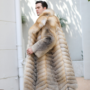<span class=keywords><strong>Manteau</strong></span> <span class=keywords><strong>long</strong></span> en <span class=keywords><strong>fourrure</strong></span> de renard doré pour <span class=keywords><strong>homme</strong></span>, style charmant, chaud pour l'automne et l'hiver, en vraie <span class=keywords><strong>fourrure</strong></span> de renard - Product Image 4