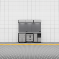Sistema de Gabinetes Modulares Personalizados para Taller, Gabinete de Herramientas con Cajones y Banco de Trabajo Industrial Extraíble