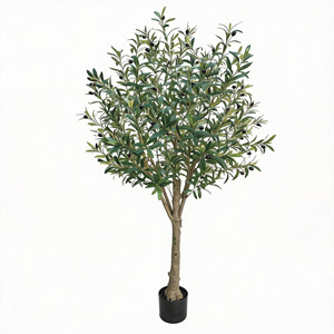 Olivo Artificial Premium con Tronco Texturizado, Planta Artificial en Maceta para Decoración de Interiores, Exteriores y Balcones - Product Image 1