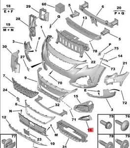 Cornice Decorativa per Fendinebbia Anteriore OE YL004129XT YL004128XT per <span class=keywords><strong>Peugeot</strong></span> <span class=keywords><strong>3008</strong></span> 4008(P84) 5008 - Product Image 2