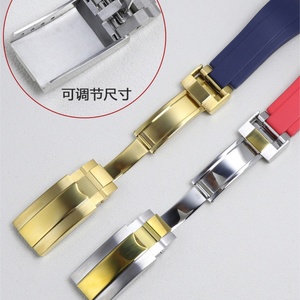 Accessoires de bracelet en caoutchouc noir/blanc de 20 mm, accessoires de montre avec boucle en acier inoxydable, outil adapté au bracelet de montre GMT - Product Image 6