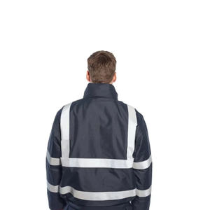 Chaqueta Reflectante de Alta Visibilidad Clase 3, Impermeable y Transpirable para Trabajadores de Carreteras, Cinta Reflectante de 360 Grados, Resistente a Tormentas, para la Noche - Product Image 6