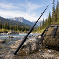Canne à pêche télescopique en fibre de carbone UL Fast Action de 1,5 m, avec anneaux Fuji, pour micro-leurres, poids 2-8 g, 75 g, canne à pêche ultralégère