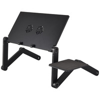 Soporte Ergonómico para Monitor con Alfombrilla para Ratón, Soporte Ligero para Portátil de Aluminio, Ajustable en Ángulo, Plegable, para Cama