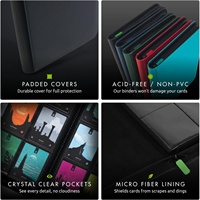 Classeur de cartes TCG en PU de qualité supérieure, 12 pochettes, 480 cartes, motif couleur personnalisé, fermeture éclair, pages à chargement latéral