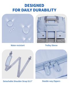 TSA-Friendly Lightweight <b>Travel</b> Duffel with Customizable <b>Storage</b> Versatile Carry-on <b>Bag</b> for Weekend Trips Daily Use - Product Image 6