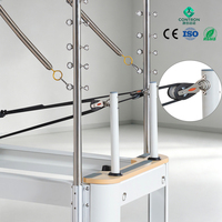 Peralatan Pilates Reformer Aluminium Grosir dengan Aksesoris Reformer, Kotak Reformer, Papan Lompat Berbantalan untuk Latihan di Rumah