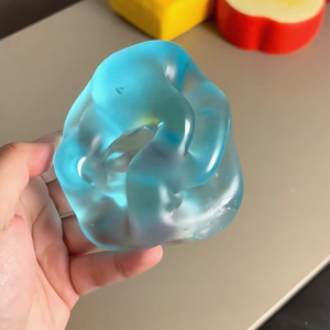 ของเล่นบีบคลายเครียดรูปทรงลูกบอลสีชมพูใสเนื้อนุ่มแบบอัดขึ้นรูป ทำมือ DIY - Product Image 6
