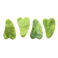 Tableau personnalisé en jade vert Gua Sha Guasha pour outil de massage par grattage du corps du visage