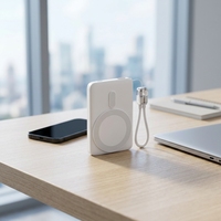 Batterie externe magnétique sans fil ODM en gros 5000 mAh PD 22,5 W à charge ultra-rapide avec support pliable certifié