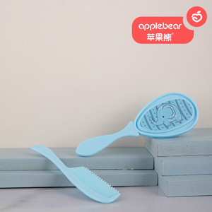 Ensemble peigne et brosse multifonctionnel pour bébé <span class=keywords><strong>Apple</strong></span> Bear, nouveau style, avec poils en PP et nylon, emballage cadeau écologique - Product Image 3