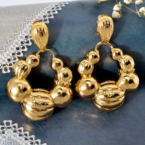 Zeadear Nuevos Aretes de Aro Clásicos de Moda Chapados en Oro de 14k para Mujer - Product Image 4