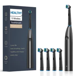 Brosse à dents électrique sonique rotative OEM à tête rotative, étanche IPX7, rechargeable, 3 modes, poils souples, autonomie 60 jours, marque privée - Product Image 4