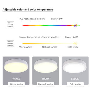 LUCKYSTAR Smart CCT RGB Điều Khiển Từ Xa Đèn Sao Bóng Râm Thị Trường Châu Âu IP20 24W Kim Loại Led Đèn Trần Cho Phòng Ăn - Product Image 5