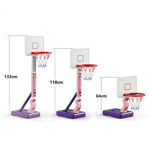 Support de panier de <span class=keywords><strong>basket</strong></span>-ball à hauteur réglable avec 4 balles pour enfants, intérieur, extérieur, sports au bord de la piscine et jeux amusants en famille - Product Image 5