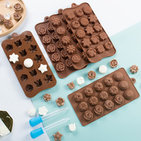 Moule en silicone personnalisé de qualité alimentaire pour chocolat, résine, gelée, roses et cœurs, pour la Saint-Valentin et la décoration de gâteaux