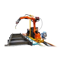 Station de travail robotisée de soudage automatique classique à 6 axes avec PLC et boîte de vitesses pour le soudage MIG et MAG par QJAR