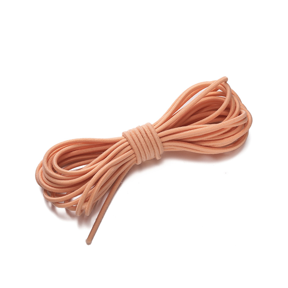 Bande élastique colorée en nylon 2 mm - 06 Orange clair