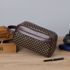 Borsa a Tracolla da Uomo Elegante e Leggera in PU, Grande Capacità, Versatile, con Texture Geometrica, da Portare Sotto il Braccio - Product Image 5